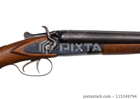 double barrel side by side hammer shotgun 115249794