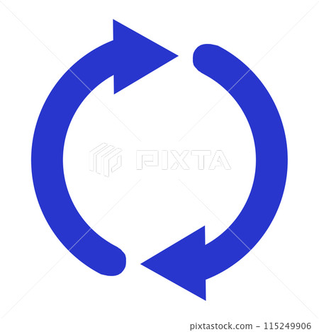 Two arrows forming a loop (blue) 115249906