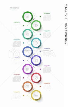 Infographic 10 options design elements for your business data. Vector Illustration. Infographic 10 options design elements for your business data. Vector Illustration. 115249932