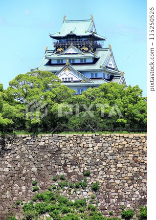 The castle tower of Osaka Castle (Tokugawa Osaka Castle), also known as Kinjo Castle, is fondly referred to as "Taiko-han's Castle". 115250526