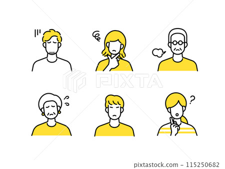 消極的人圖標集 115250682