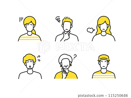 Negative people icon set 115250686