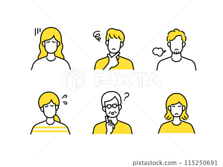 消極的人圖標集 消極的人圖標集 115250691