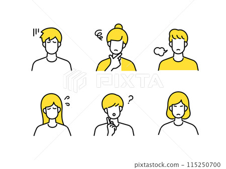 消極的人圖標集 115250700