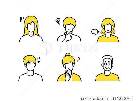 Negative people icon set 115250703