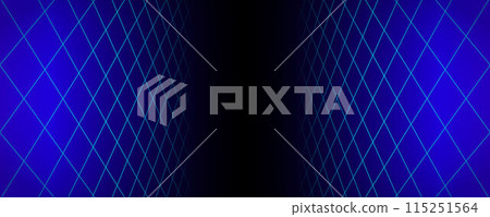 Blue glowing neon wireframe background. Shining vertical grid planes in perspective. Retro futuristic depth wallpaper. Arcade game sci fi diagonal matrix surface backdrop for poster, banner. Vector Blue glowing neon wireframe background. Shining vertical grid planes in perspective. Retro futuristic depth wallpaper. Arcade game sci fi diagonal matrix surface backdrop for poster, banner. Vector 115251564