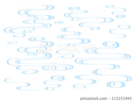 A set of flowing water patterns in various shapes and sizes 115251945