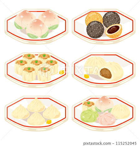 點心放在盤子上 115252045