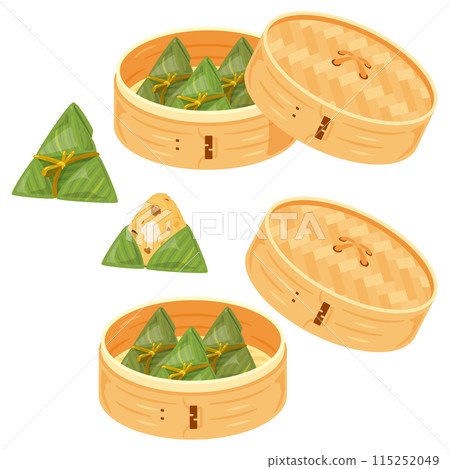 Chimaki 套餐放在蒸籠裡 115252049