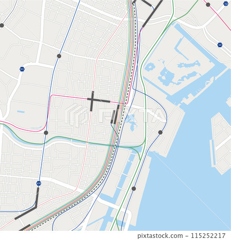1km radius map of Hamamatsucho Station_No text 115252217