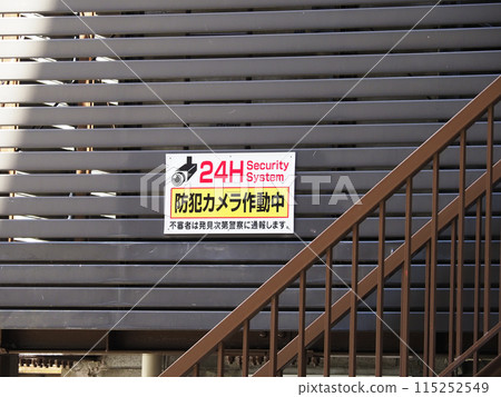 Security camera operation warning 115252549