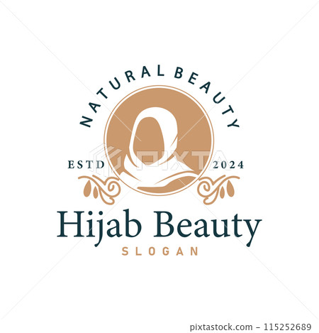 hijab logo design for boutique fashion product for Muslim women clothing hijab logo design for boutique fashion product for Muslim women clothing 115252689