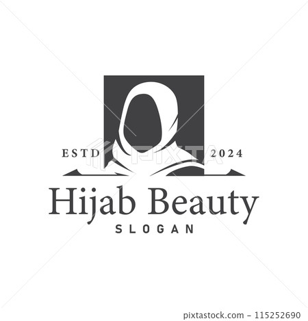 hijab logo design for boutique fashion product for Muslim women clothing 115252690