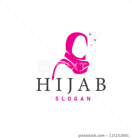 hijab logo design for boutique fashion product for Muslim women clothing hijab logo design for boutique fashion product for Muslim women clothing 115252691