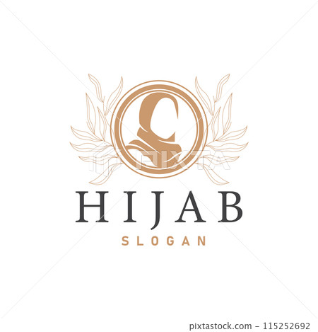 hijab logo design for boutique fashion product for Muslim women clothing hijab logo design for boutique fashion product for Muslim women clothing 115252692