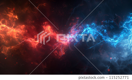 Red and blue flame background material "AI generated image" Red and blue flame background material "AI generated image" 115252771