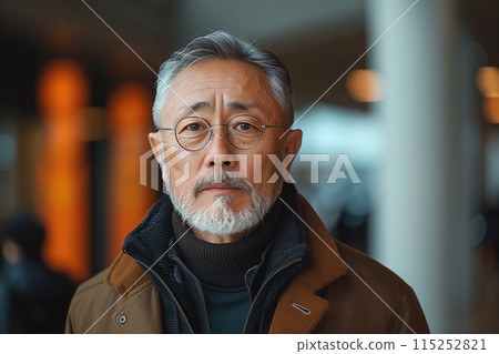 AI-generated image of a lively middle-aged man 115252821