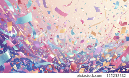 彩色紙屑背景素材“AI生成影像” 彩色紙屑背景素材“AI生成影像” 115252882