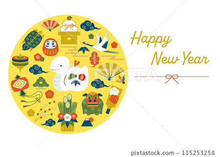 新年賀卡2025蛇年/橫式無註釋 115253258