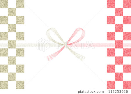 Noshi, Mizuhiki, Japanese pattern, Summer, Background 115253926