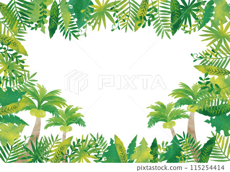 Watercolor style jungle frame 3 Watercolor style jungle frame 3 115254414