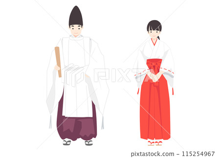 神父和巫女的插圖 神父和巫女的插圖 115254967