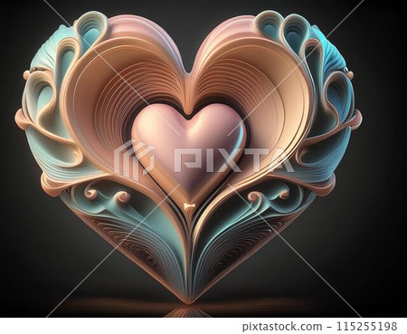 Abstract hearts on a black background - Stock Illustration [115255198 ...
