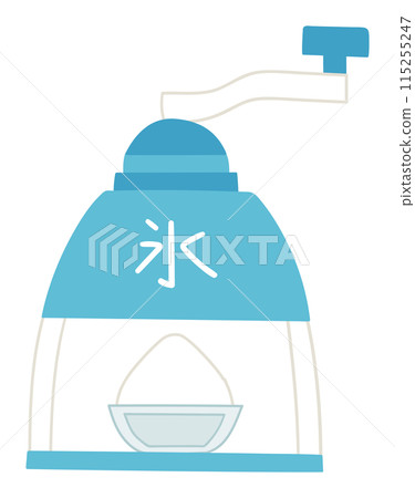 Cute hand-drawn illustration of a home shaved ice machine 115255247