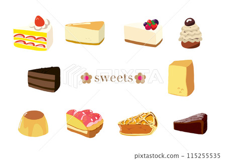 sweets illustration set 115255535