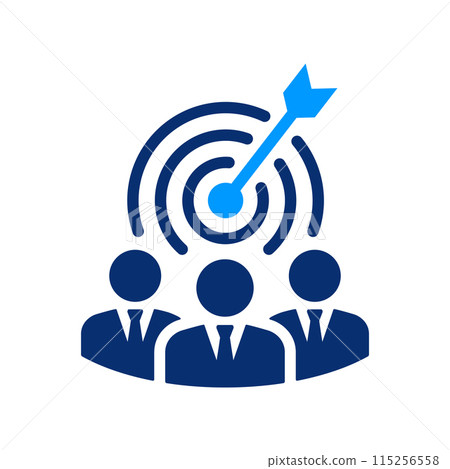 Icon depicting team target achievement. 115256558
