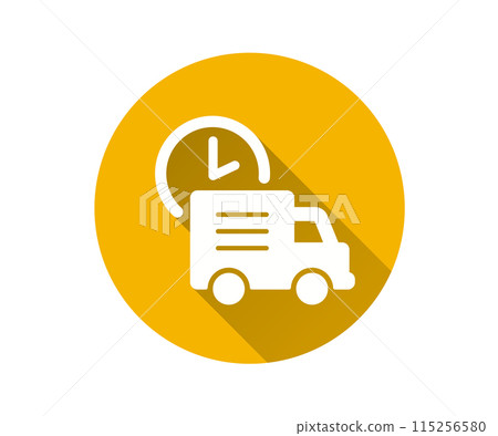 Express delivery service icon, vector flat design with long shadow. 115256580