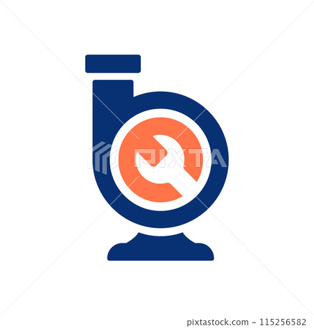Turbo charger repair icon on white background. Vector illustration. 115256582