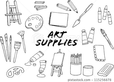 美術用品插畫套裝（美術工具） 115256878