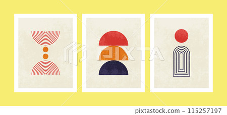 A set of abstract posters 115257197