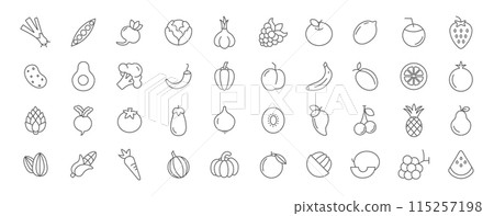 Fruits and vegetables 115257198