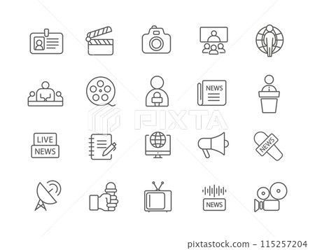 Journalism Icons Journalism Icons 115257204