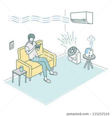 How to save energy on air conditioners in summer (using a circulator/humidifier in the living room) How to save energy on air conditioners in summer (using a circulator/humidifier in the living room) 115257228