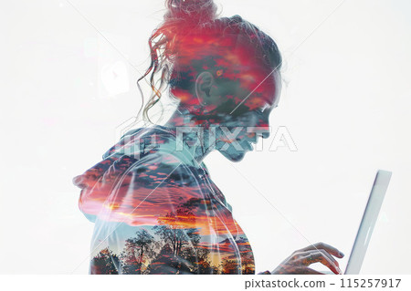 woman, laptop, notebook 115257917