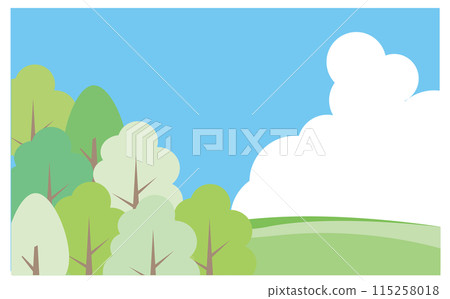 Background illustration of blue sky with cumulonimbus clouds Background illustration of blue sky with cumulonimbus clouds 115258018