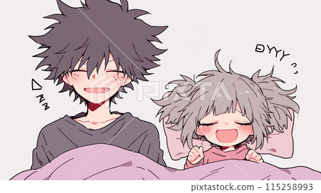 快樂的父母和孩子午睡：年輕的父親與他的小女兒同睡 115258993