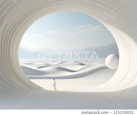 white wall empty room interior floor background modern light design. 115259032