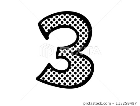 Number 3 dots Number 3 dots 115259487