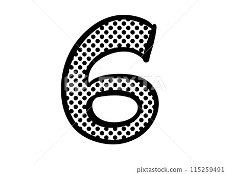 Number 6 dots Number 6 dots 115259491