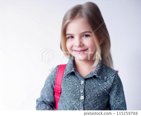 A foreign child in a neat and tidy outfit 115259788