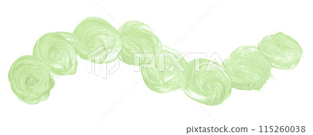 Green paintbrush isolated on white background. Deep lake color. 115260038