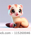 Cute Ferret 115260046