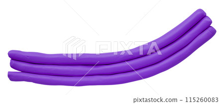 Purple plasticine isolated on white background Purple plasticine isolated on white background 115260083