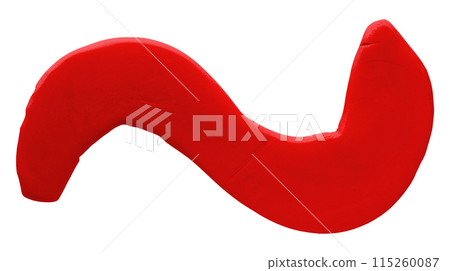 Plasticine is a red brush isolated on a white background. Plasticine is a red brush isolated on a white background. 115260087
