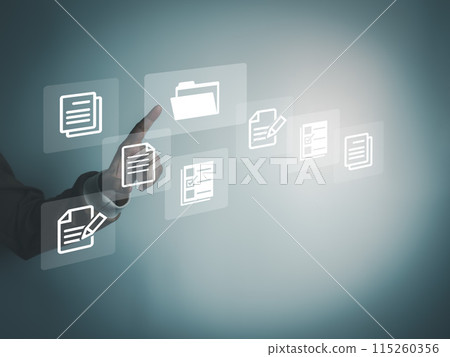 Document Management System, Officer manage files, Online document database management, automated processes to manage system, ERP enterprise efficient, business technology 115260356