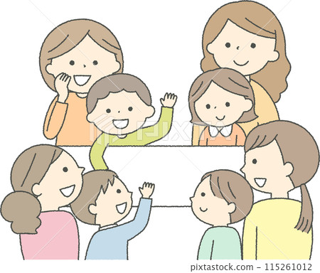 媽媽朋友互相互動的插圖 115261012